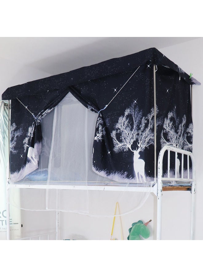 NIBEMINENT Upper Deck Curtain Cotton Black/White 195 x 90 115cm