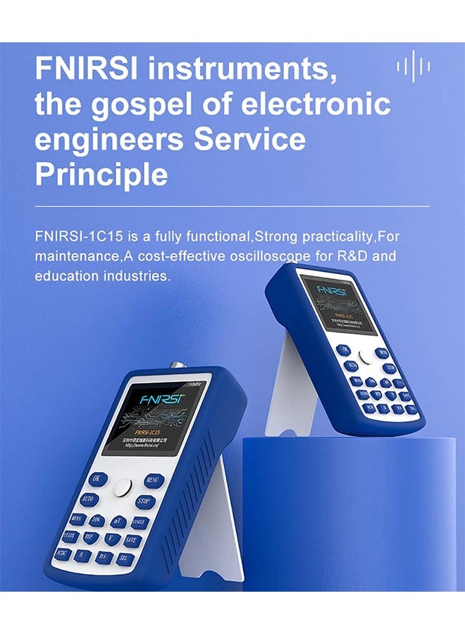 1C15 Professional Digital Oscilloscope 110MHz Analog Bandwidth 500MS/s Sampling Rate Supports 1Khz Square Wave 400V - Image 4