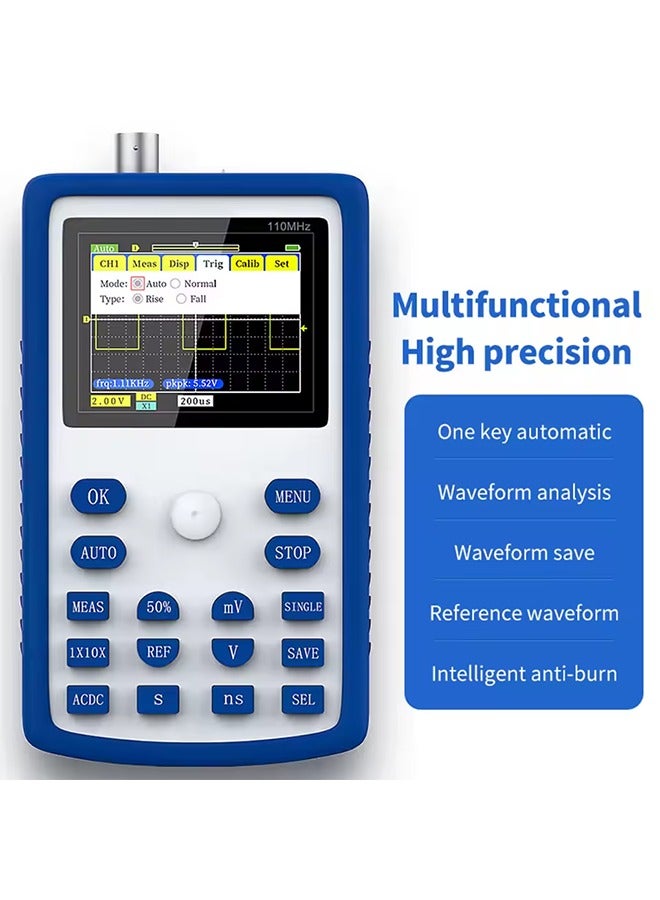 1C15 Professional Digital Oscilloscope 110MHz Analog Bandwidth 500MS/s Sampling Rate Supports 1Khz Square Wave 400V - Image 3