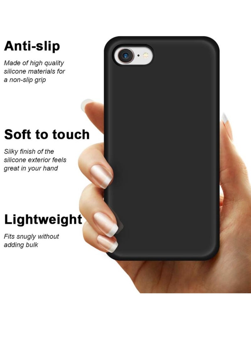 MIGOFAST iPhone SE Case 2022 2020 iPhone 8 Case iPhone 7 Case Non-slip Liquid Silicone Gel Rubber Bumper Phone Case Soft Microfiber Lining Hard Shockproof Protective Case Cover - Image 5