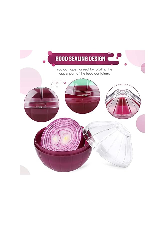 PROMASS Pieces Silicone Fruit and Vegetable Shaped Savers, Storage Containers for Fridge, Avocado Lemon Tomato and Onion Keeper, BPA Free Food Saver, Holder, Refrigerator Vegetable Crisper - Image 4