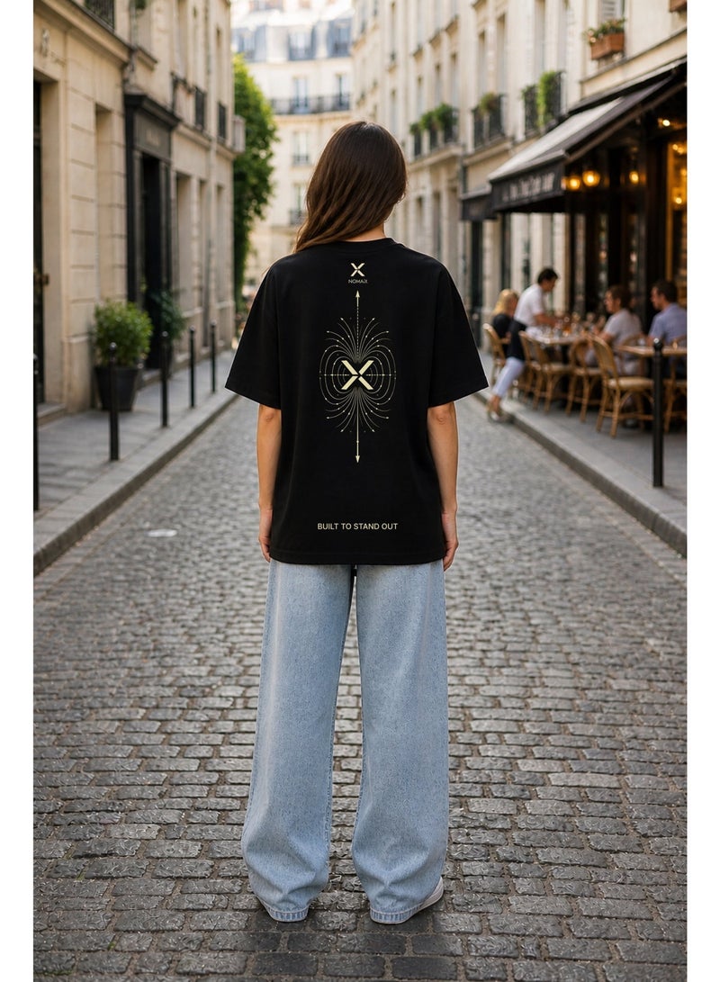 NOMAiX Magnetic X T-Shirt │ Back Print Graphic Tee │ Expat Streetwear │ Oversized Fit │ Made in UAE - Image 2