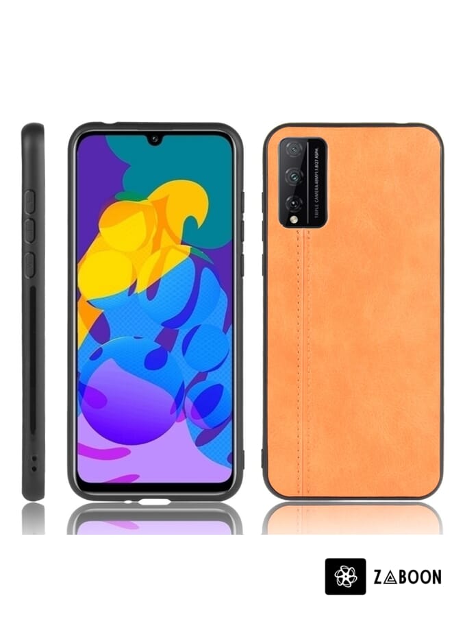 Zaboon Protective Case Cover For Huawei Honor Play 4T Pro Shockproof Sewing Cow Pattern Skin PC + PU + TPU Case - Image 1