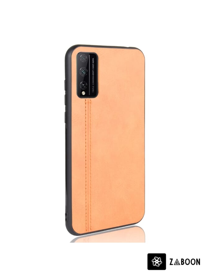 Zaboon Protective Case Cover For Huawei Honor Play 4T Pro Shockproof Sewing Cow Pattern Skin PC + PU + TPU Case - Image 3