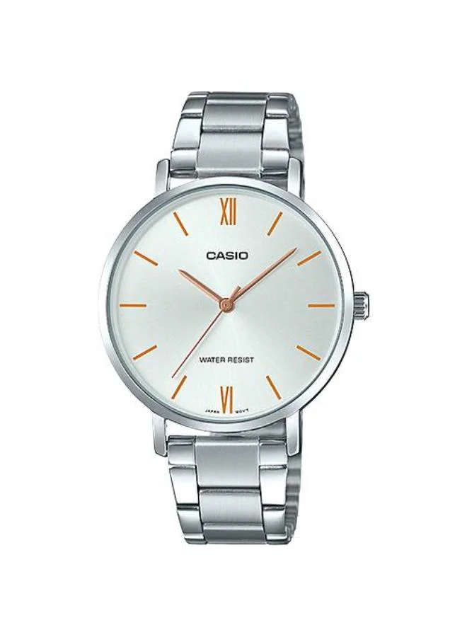 كاسيو Women's Stainless Steel Analog Watch LTP-VT01D-7B - 34 mm