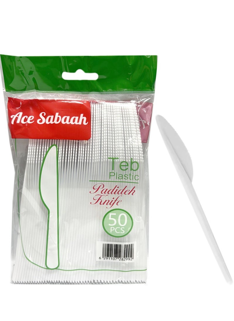 Ace Sabaah - Ace Sabaah White Disposable Knife 50pcs X 40 packs - Image 1