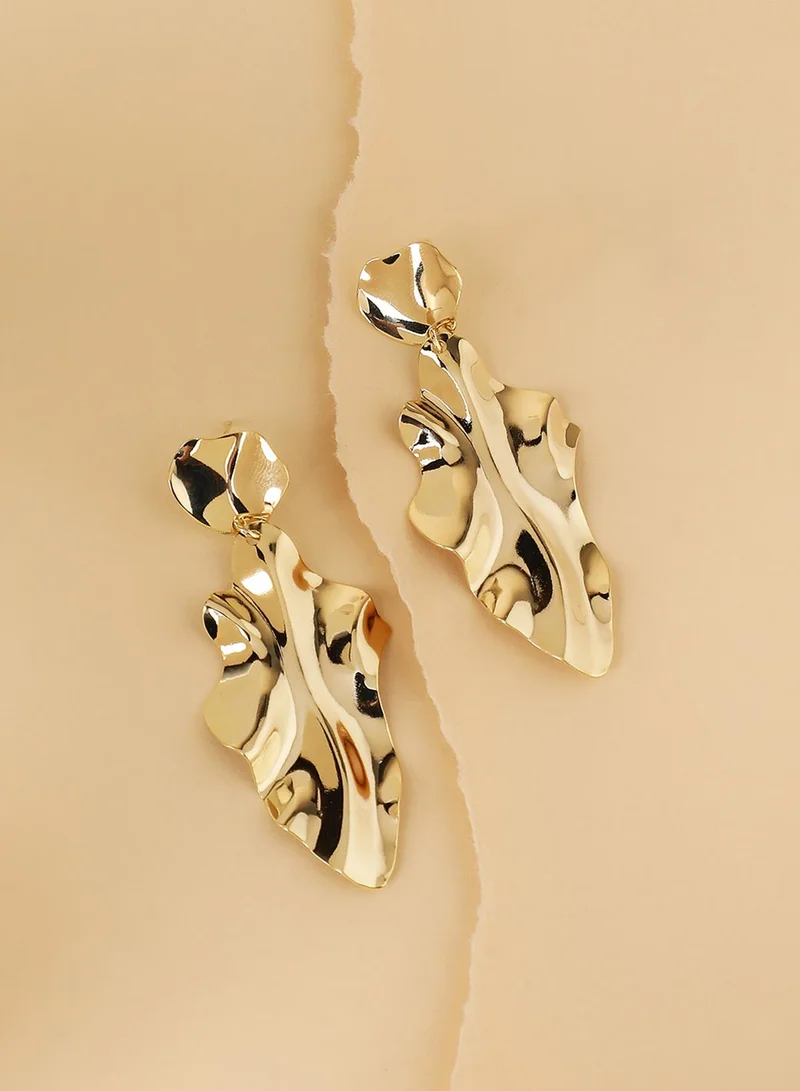 SOHI Textured Minimal Artificial Drop Earring Jewellery