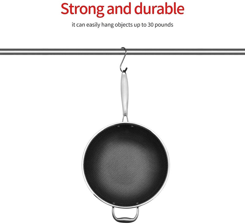 Apurk Hook Hanger SShaped Stainless Steel Utility Hook Ultra Strong Multi Purpose Hook Hanging Hooks Heavy Duty Hangers for KitchenBathroomBedroomOffice Work ShopGardenSet of 4 - Image 3