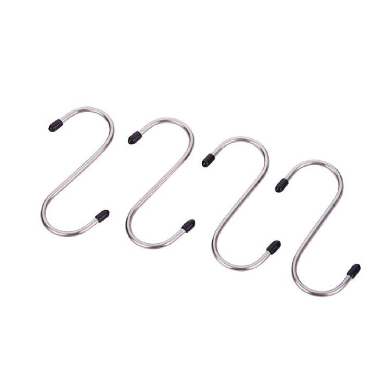 Apurk Hook Hanger SShaped Stainless Steel Utility Hook Ultra Strong Multi Purpose Hook Hanging Hooks Heavy Duty Hangers for KitchenBathroomBedroomOffice Work ShopGardenSet of 4 - Image 1
