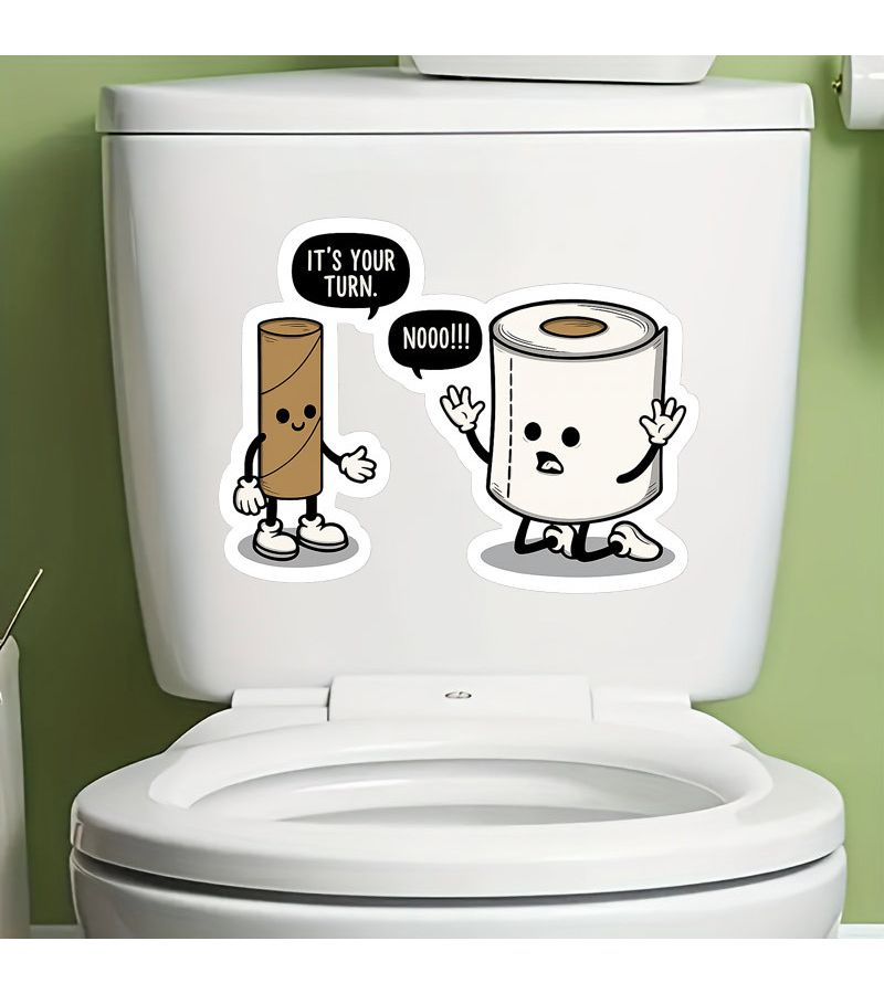Humorous Toilet Seat Sticker It S Your Turn 1pc Self Adhesive Removable - Image 5