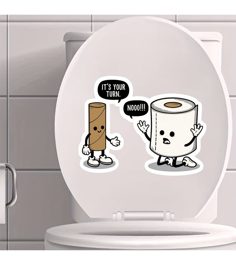 Humorous Toilet Seat Sticker It S Your Turn 1pc Self Adhesive Removable - Image 1