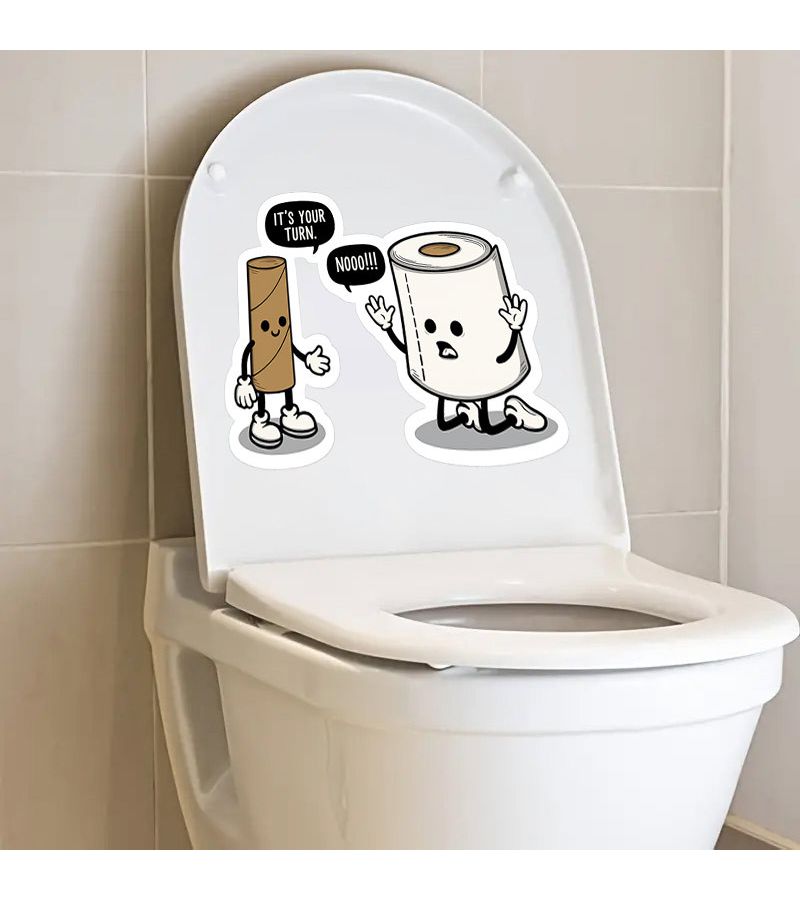 Humorous Toilet Seat Sticker It S Your Turn 1pc Self Adhesive Removable - Image 4