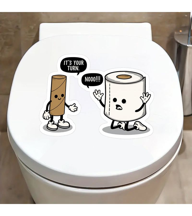 Humorous Toilet Seat Sticker It S Your Turn 1pc Self Adhesive Removable - Image 3