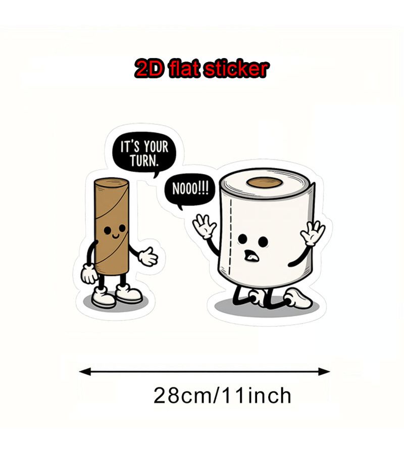 Humorous Toilet Seat Sticker It S Your Turn 1pc Self Adhesive Removable - Image 2