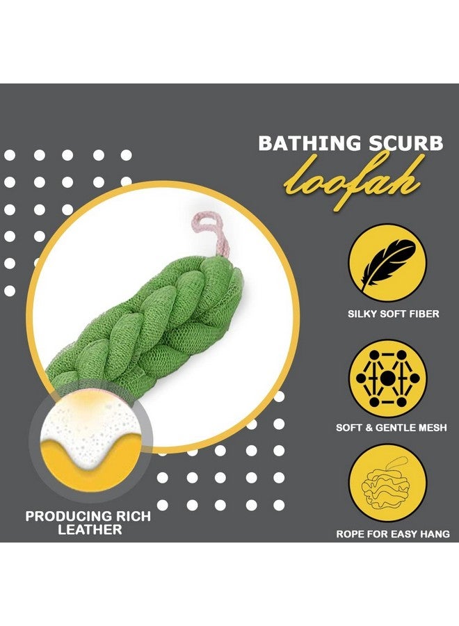 Tandem Exfoliating Loofah Bath Brush/Belt/Back Brush/Back Scrubber with Strings for Men & Women (Assorted) (1 Pc) - Image 5