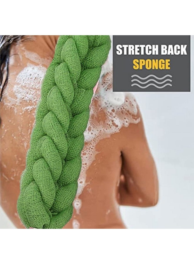 Tandem Exfoliating Loofah Bath Brush/Belt/Back Brush/Back Scrubber with Strings for Men & Women (Assorted) (1 Pc) - Image 3