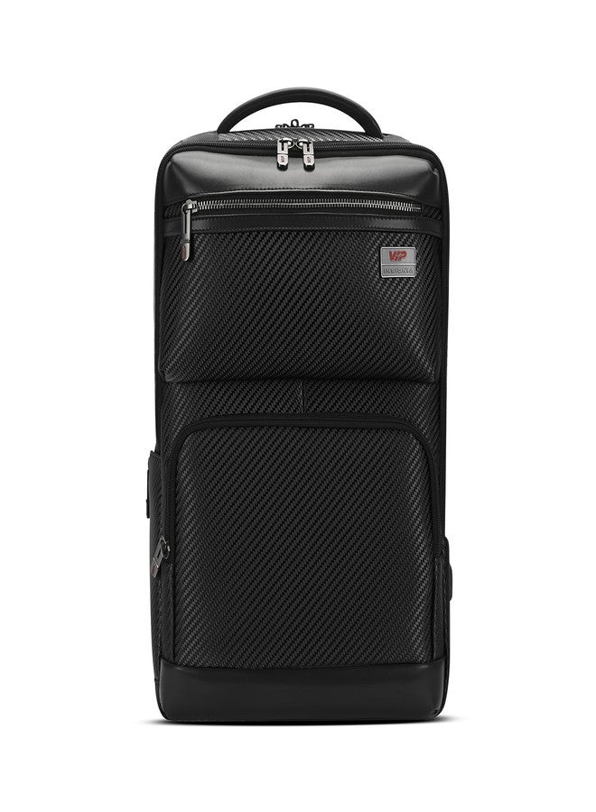 VIP Urban 17 Inch Compatible Laptop Backpack 25L + 5L Expandable | Water-Resistant with USB Charging Port | Padded Laptop Sleeve, 2 Compartments | Office & Travel Backpack for Men & Women (Black) - Image 1