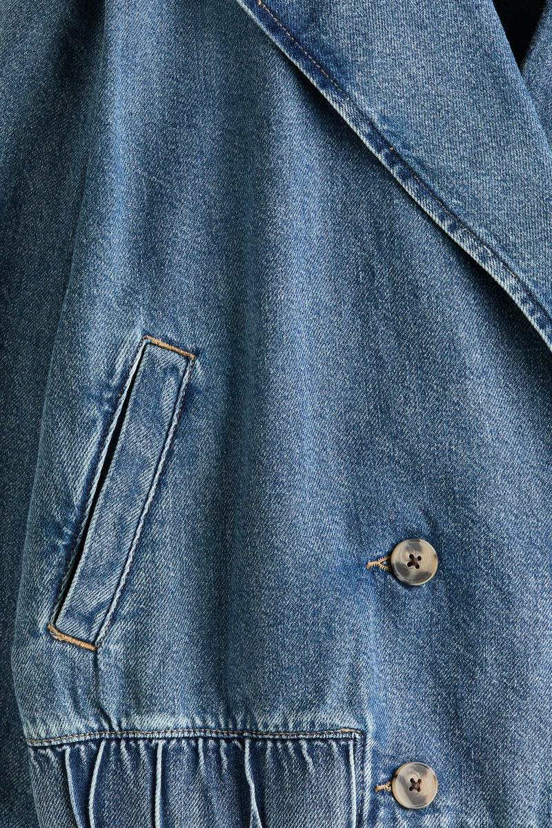 H&M  Double-breasted denim jacket for Women | Best Price UAE