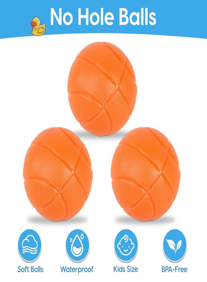 Auvitaya Bath Toys, Bathtub Basketball Hoop for Kids Toddlers, Bath Shower Toys for Kids, Strong Suction Cup Basketball Hoop & 3 Soft No-Hole Balls Set for Toddlers, Boys and Girls - Image 4