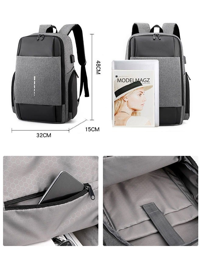 ZCM-HAPPY Men's Multifunctional Backpack Sports Travel Large Capacity Business School Bag 48x32x15cm - Image 3
