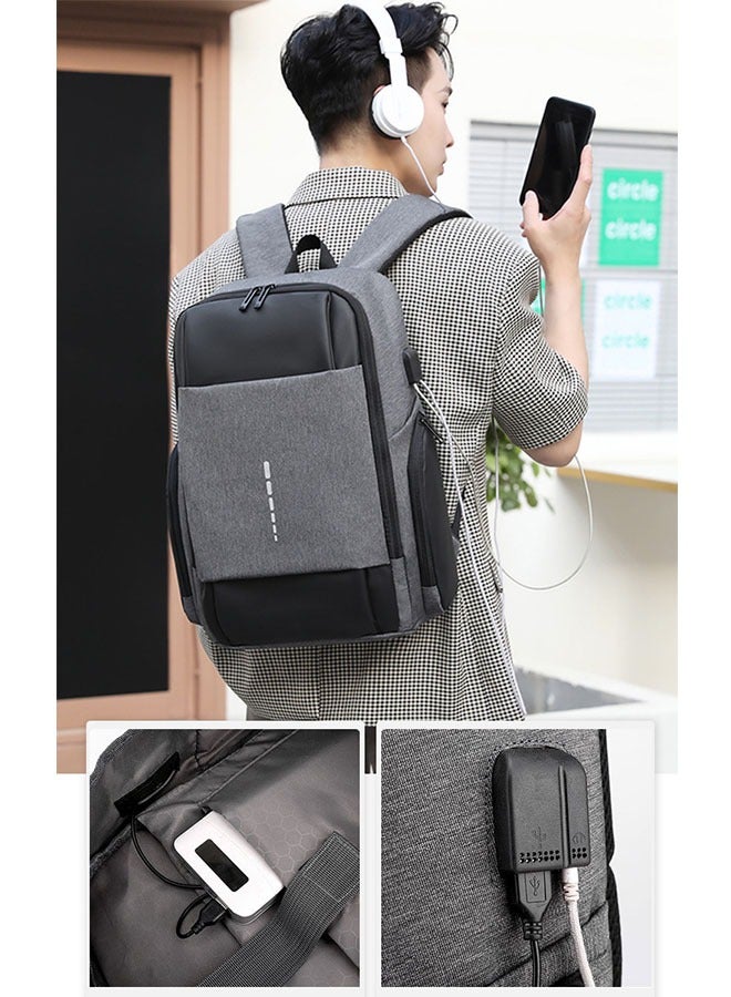 ZCM-HAPPY Men's Multifunctional Backpack Sports Travel Large Capacity Business School Bag 48x32x15cm - Image 4