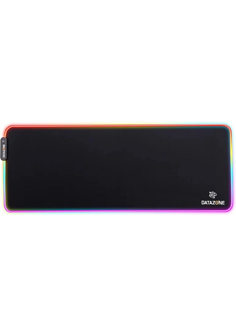 داتا زون - لوحة ماوس, ماوس باد قيمنق 30x80 باضاءة RGB،  مطاطية مضادة للانزلاق وناعمة، مناسبة لكيبورد الكمبيوتر - Image 1