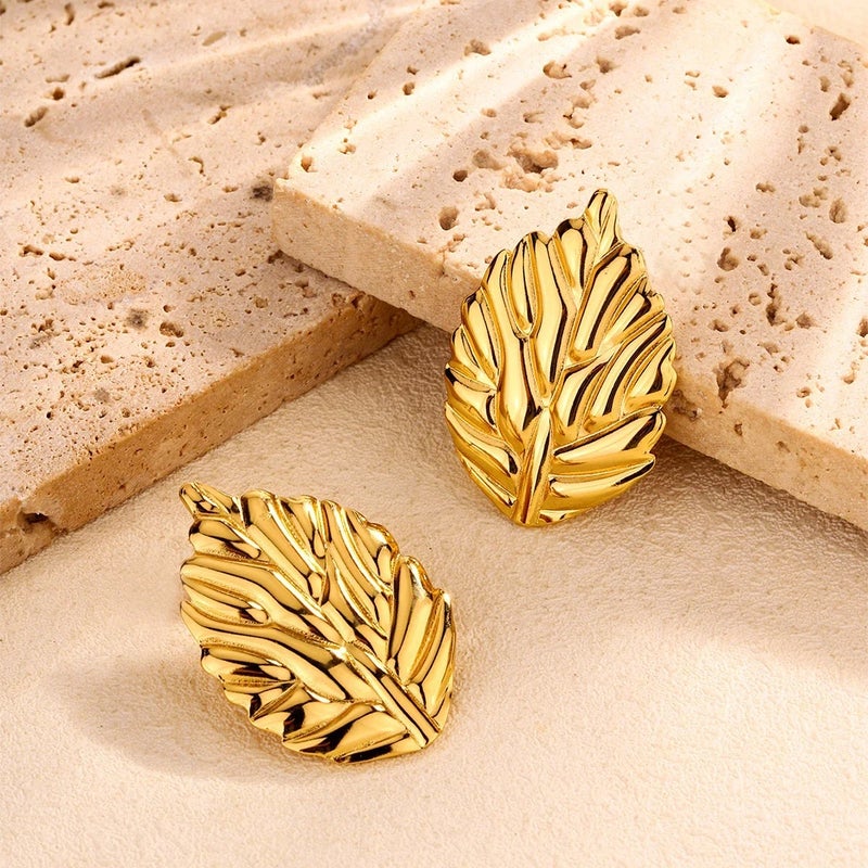 حلق أستانليس ستيل ذهبي - Image 2