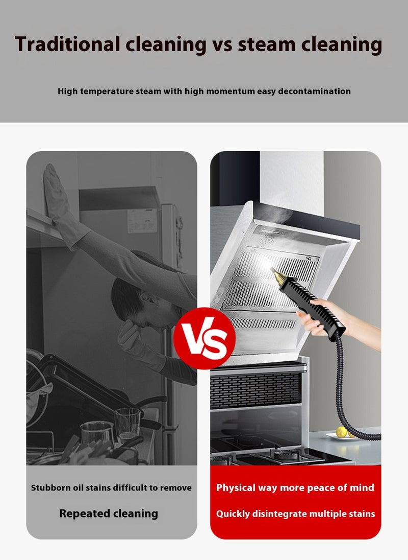Household Cleaning High Temperature And High Pressure Steam Cleaning Machine, 1500ml, Suitable for Kitchen/Air Conditioner/Range Hood