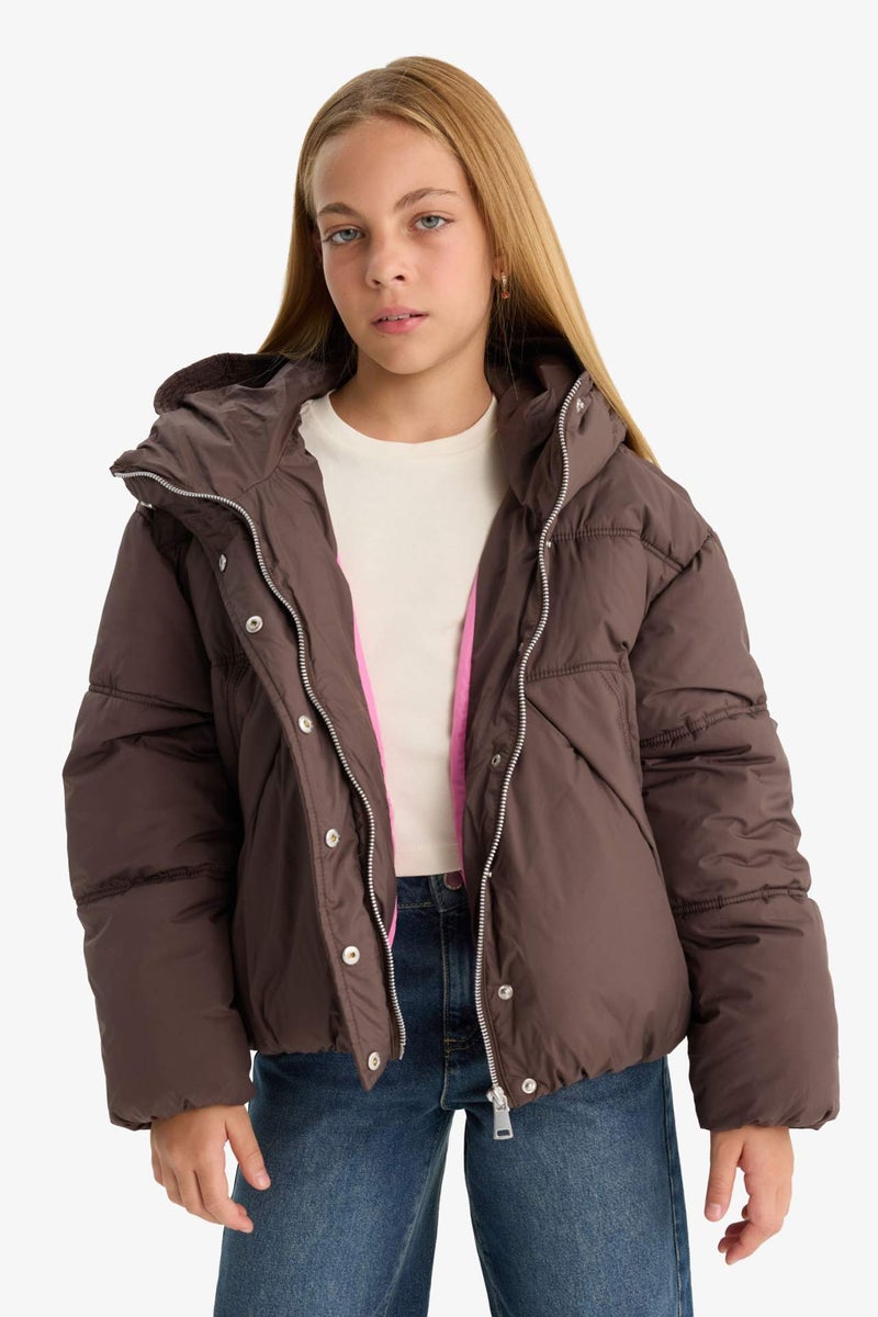 DeFacto Girl Hooded Waterproof Jacket - Image 4
