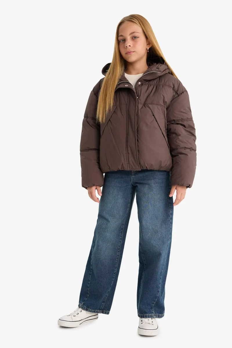ديفاكتو Girl Hooded Waterproof Jacket