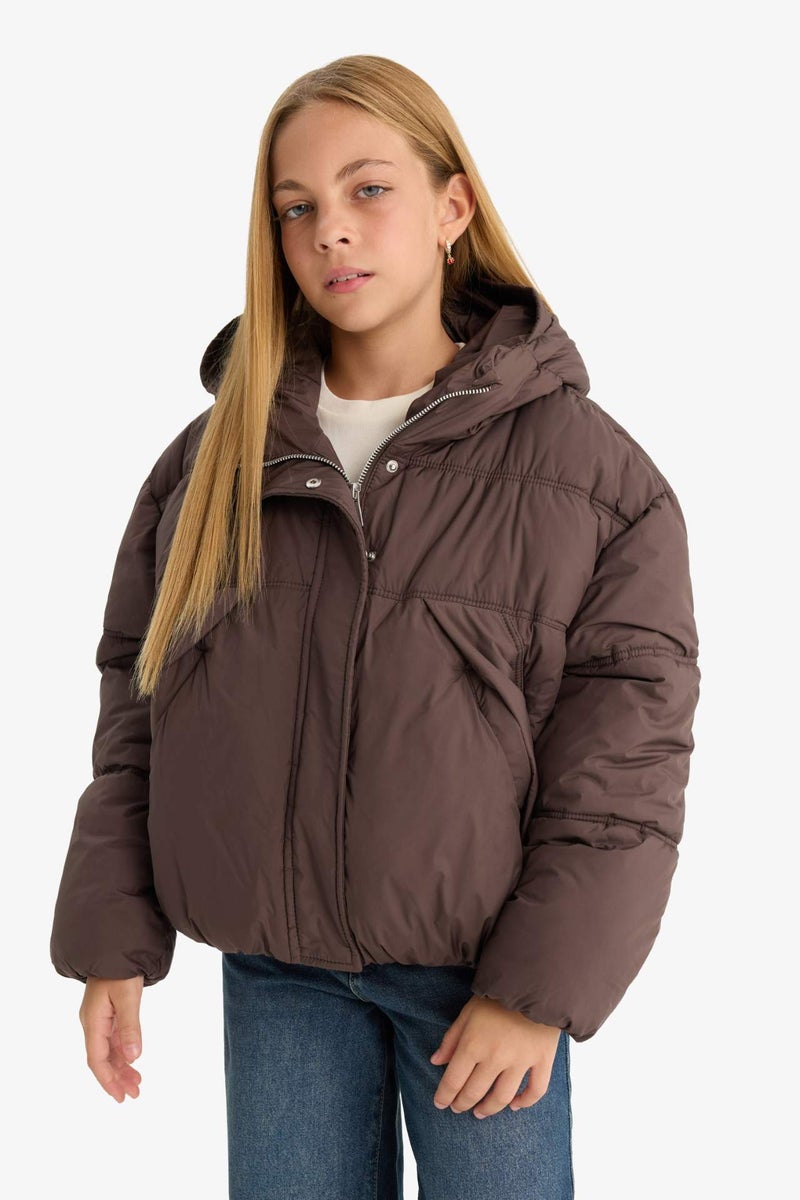 DeFacto Girl Hooded Waterproof Jacket - Image 3