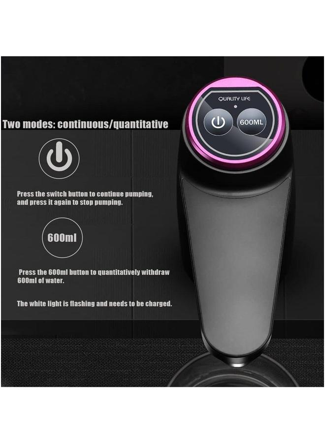 Water Dispenser Pump for 5 Gallon Bottle Free Quantitative Drinking Portable USB Charging Electric Multipurpose Home Camping
