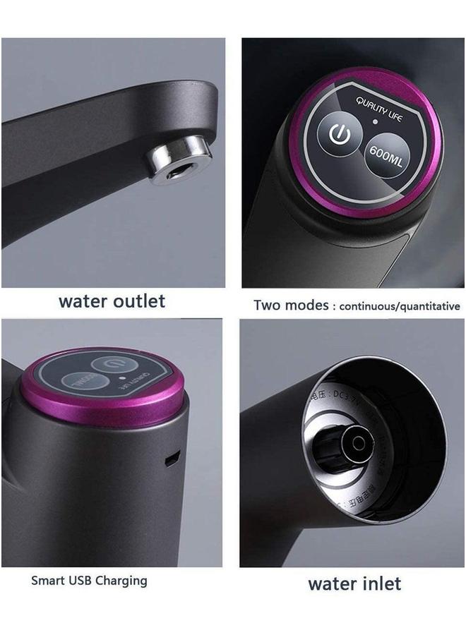 Water Dispenser Pump for 5 Gallon Bottle Free Quantitative Drinking Portable USB Charging Electric Multipurpose Home Camping