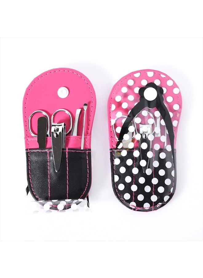 Spove Polka Dot Flip Flop Design Manicure Kit Nail Care Kit Party Favors (Set of 6 Kits) - Image 3