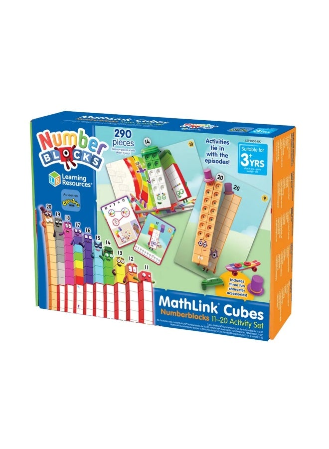 ليرننج ريسورسز مجموعة أنشطة MathLink Cubes Numberblocks 11-20 من Learning Resources، لبناء مكعبات الأرقام، واستكشاف مهارات الرياضيات المبكرة، و30 نشاطًا ممتعًا، وتتضمن ملحقات وبطاقات شخصيات والمزيد - Image 1