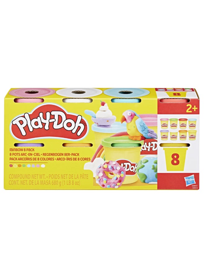Play-Doh 8 Pack Rainbow Colors, 3 Ounce Cans of Modeling Compound, Kids Arts & Crafts, Preschool Toys for Girls & Boys 2+ - Image 5