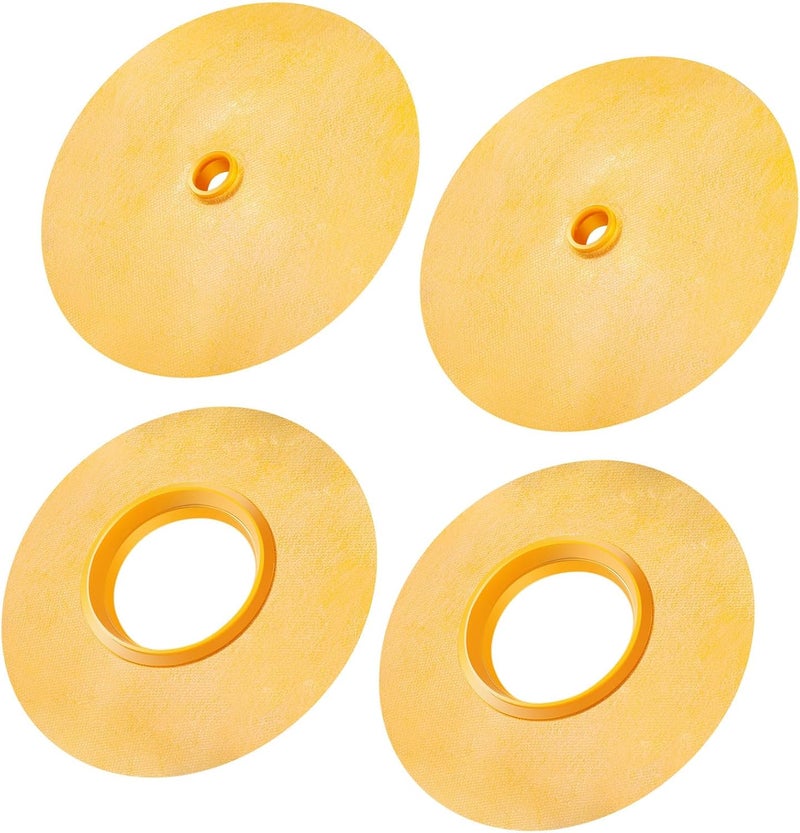 Fabbay 4 Pcs Rubber Gasket Kit Includes Mixing Valve 4-1/2 Inch and Pipe Seal 3/4 Inch Opening Waterproofing Round Gasket Head Seal for Shower Valve and Shower - Image 1