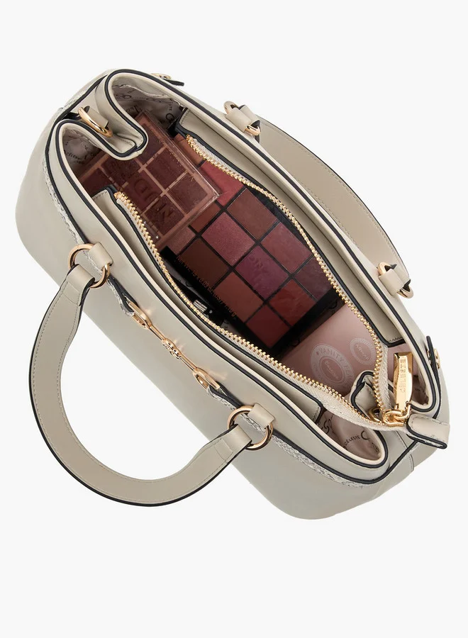 Celeste Textured Tote Bag with Zip Closure and Detachable Strap