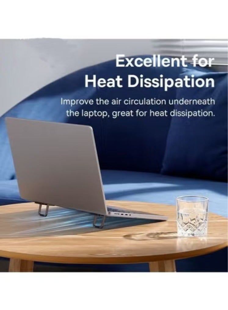 Captaintech 2-Piece Slim Laptop Kickstand Desktop Notebook Heat Dissipation Stand Grey - Image 3