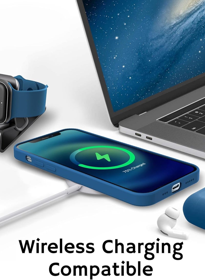 MIGOFAST Liquid Silicone Gel Cover with Full Body Protection Anti-Scratch Shockproof Case Compatible with iPhone 12 Pro - Image 4