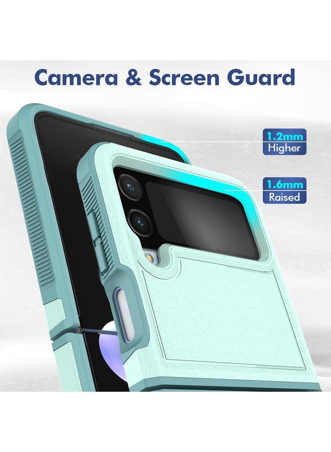 اس-توب جراب لهاتف Samsung Galaxy Z Flip4 من الكمبيوتر الشخصي + جراب هاتف TPU - Image 5