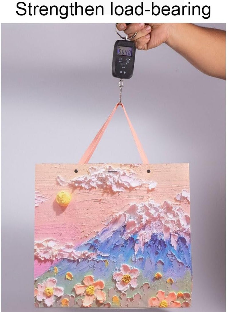 MONOGUE Gift Bag 5pcs with Handle for Presents Oil Painting A Bag Full of Smiles Wrapped with Love and Happiness - Image 5