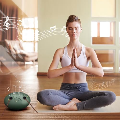 MENGBEI Steel Tongue Drum – 6 Inch 8 Notes Rain Drum – Outdoor Percussion Instrument with Mallets, Music Book & Soft Carry Pouch – Easy to Play Beginner Handpan & Perfect Music Gift - Image 5