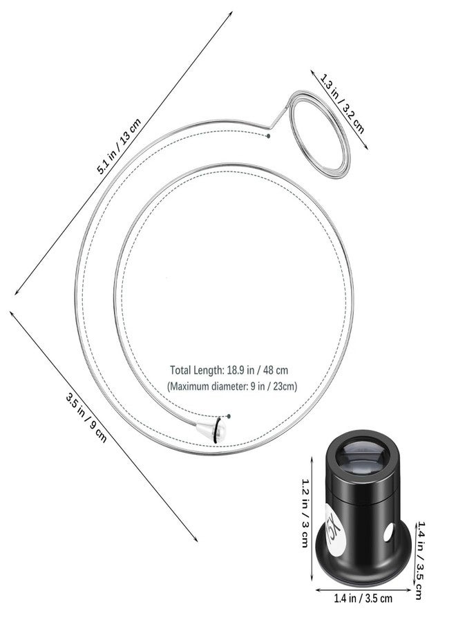 KALLORY Jewelers Portable Monocular Magnifier Magnifying Glass Eye Loop Magnifier Lens Watch Jewelry Experimental Repair Tool for Textile Optical Circuit Coins - Image 3