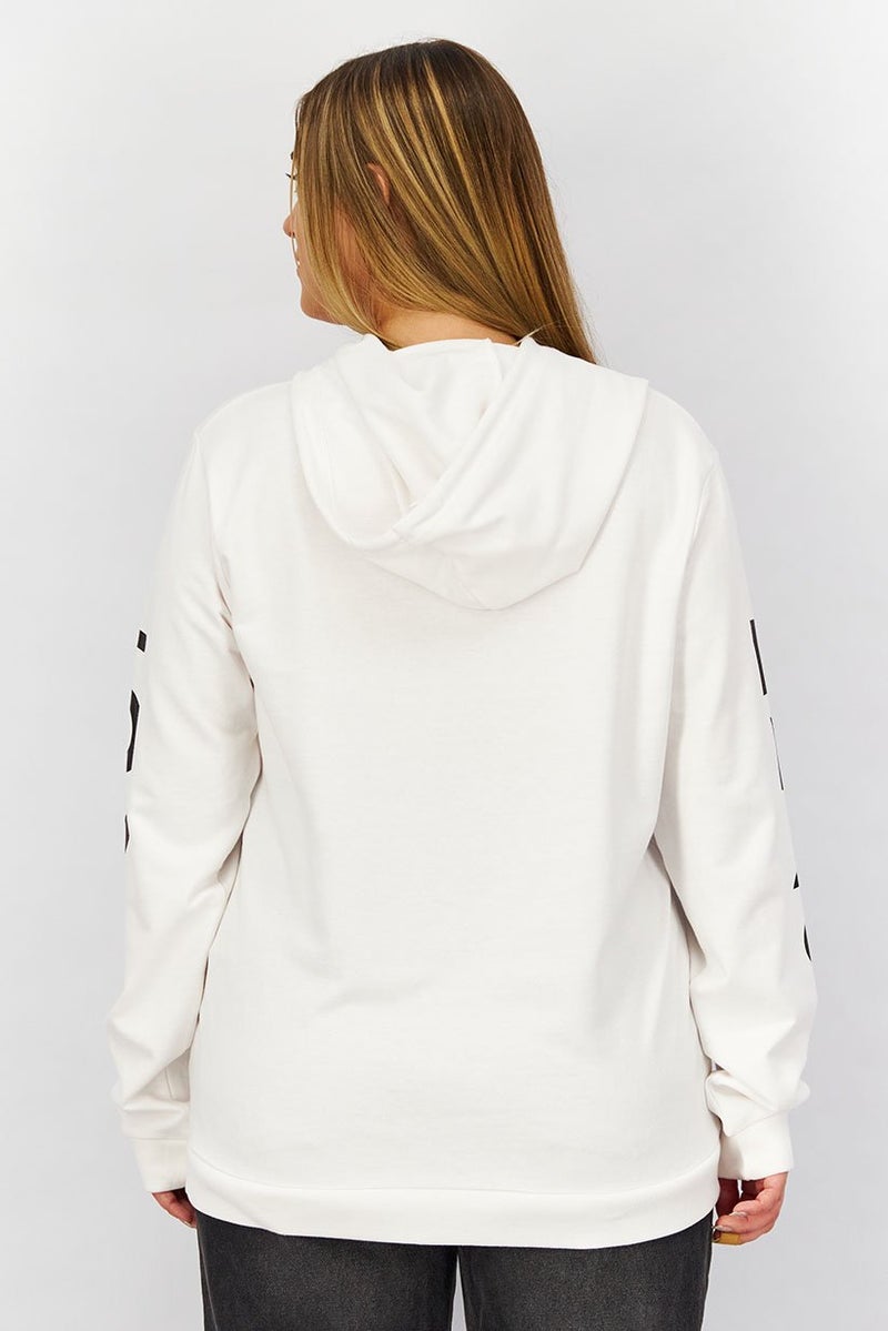 Love Moschino Women Hooded Neck Graphic Sweatshirt, White  - Image 4
