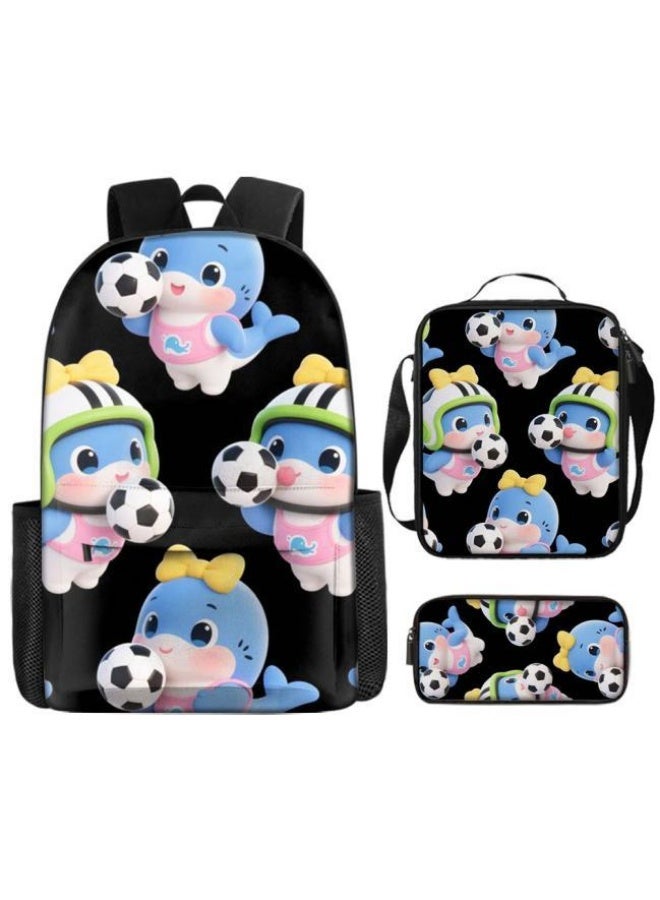 Bright Li Fire Fashion is unlimited! Cartoon bag three-piece set, suitable for a variety of scenes for students and teenagers (available for students, children, friends on outings, mountain climbing, school, etc.) - 2 - Image 2
