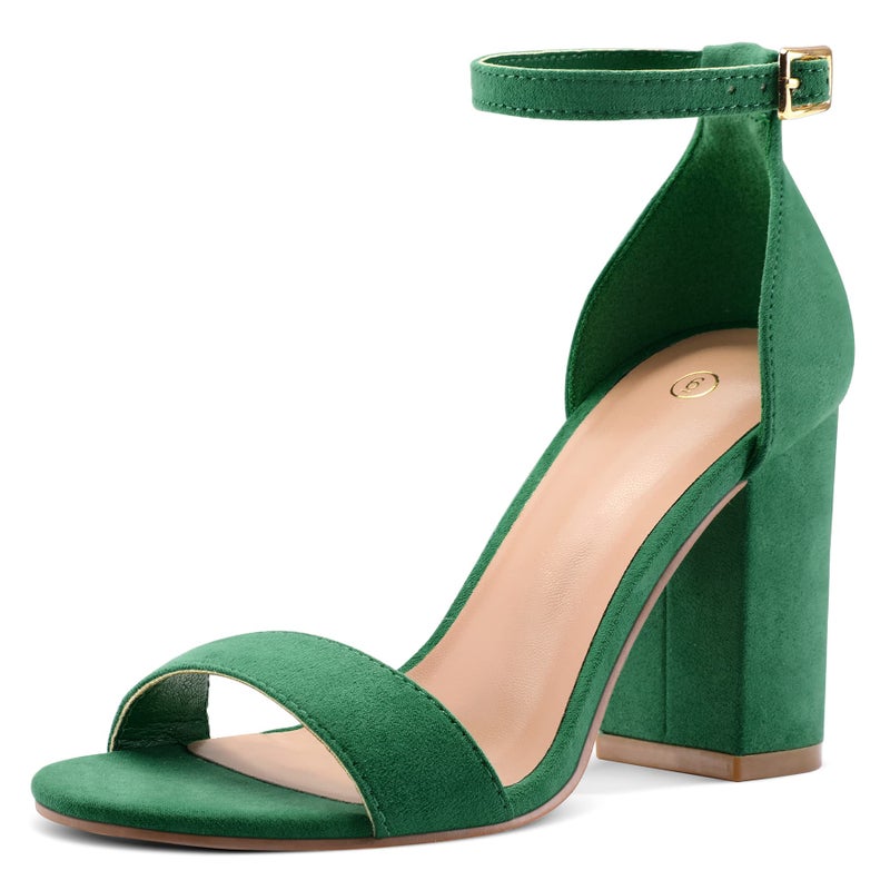 COASIS Women's Chunky Block Heels Open Toe Ankle Strap 3.5 Inch Heeled Sandals - Image 1