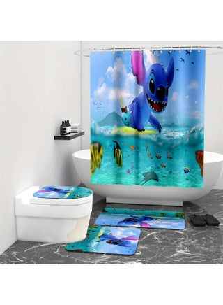 Cross-border Stilla Shower Curtain Four-piece Waterproof Mildew Partition Curtain Star Baby Non-slip Mat - pzsku/Z5A60A2A392DF22FB5468Z/45/_/1738343236/a1b85c34-4438-40d9-a16d-13b359f6b003