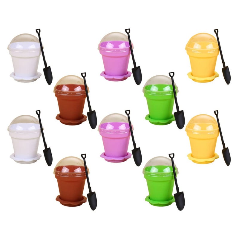 40 Sets Clear Plastic Dessert Cups With Lids And Shovels For Yogurt Pudding Ice Cream And Mini Flower Pots - Image 3