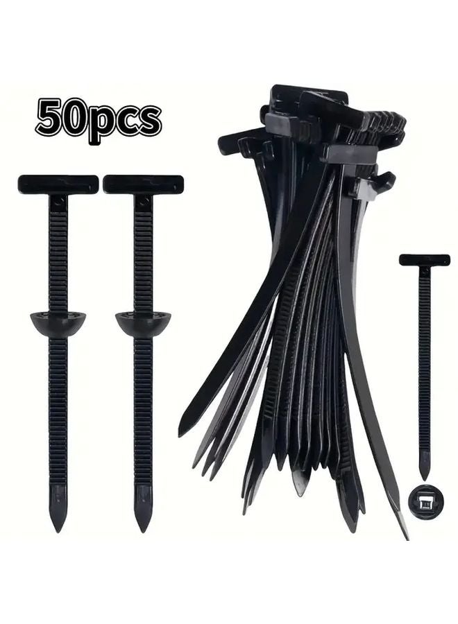 50pcs Heavy Duty Nylon Cable Ties Self Locking Plastic Fasteners Bulk Pack Tool Free Locking System - Image 1
